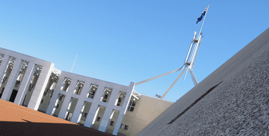 Exterior of Australian Parliament 