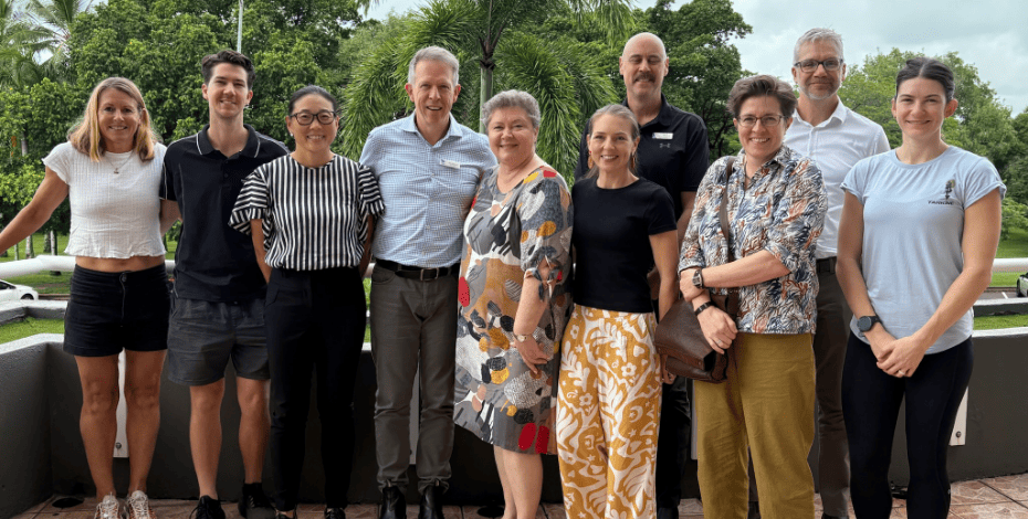 A team of Northern Territory physiotherapists stand with APA President Rik Dawson.