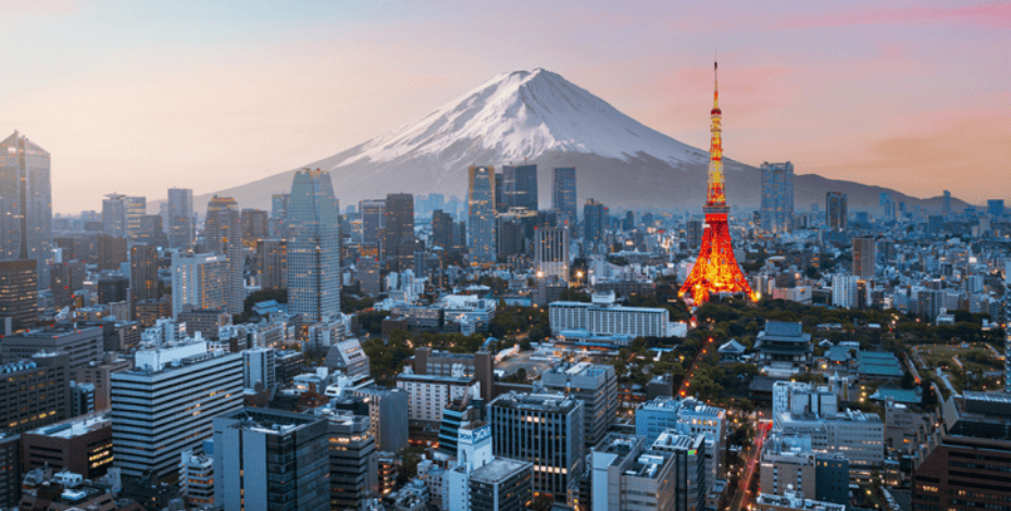 Image of Tokyo skyline with Mt Fuji in the background