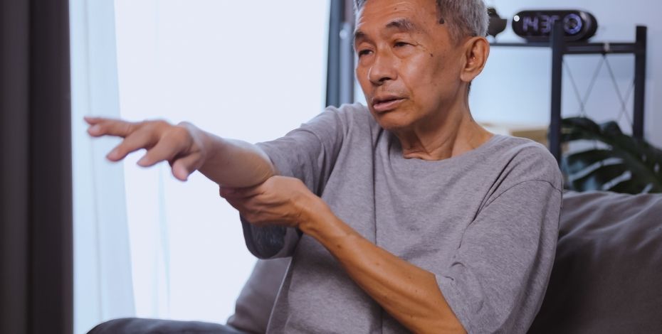 Person undergoing upper-limb therapy