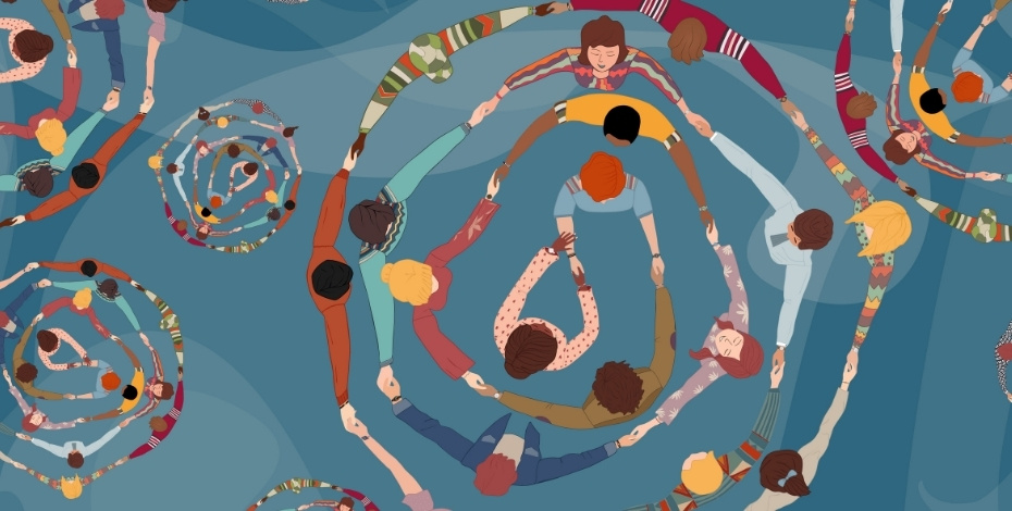 An artist's impression of collective, so as to visualise volunteering within the APA.