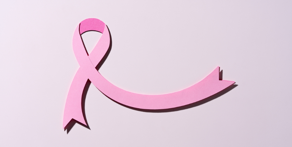 A pink cancer ribbon