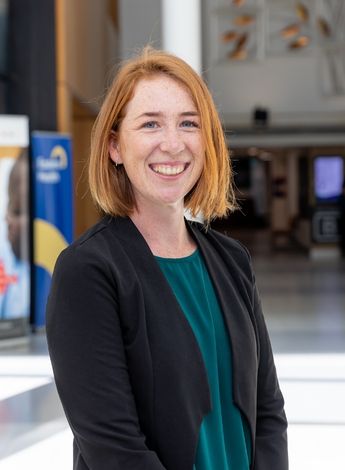The photo is of physiotherapist Amy Dennett