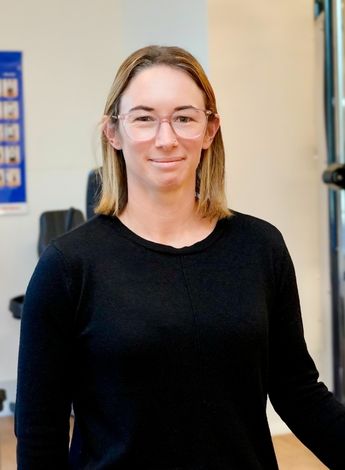 The photo is of physiotherapist Jess Crowe