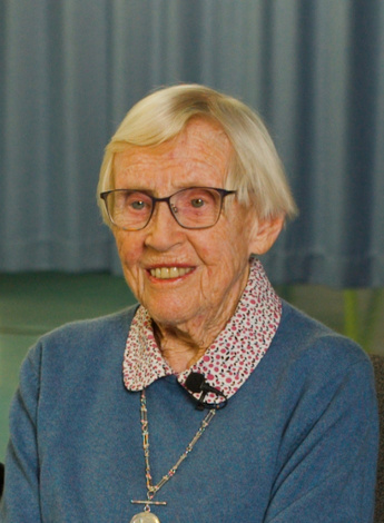 The photo is of physiotherapist Margaret Peel
