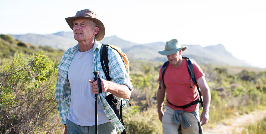 Men hiking