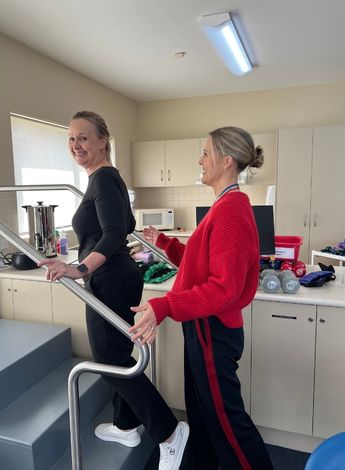 Laura Hanson MACp with patient